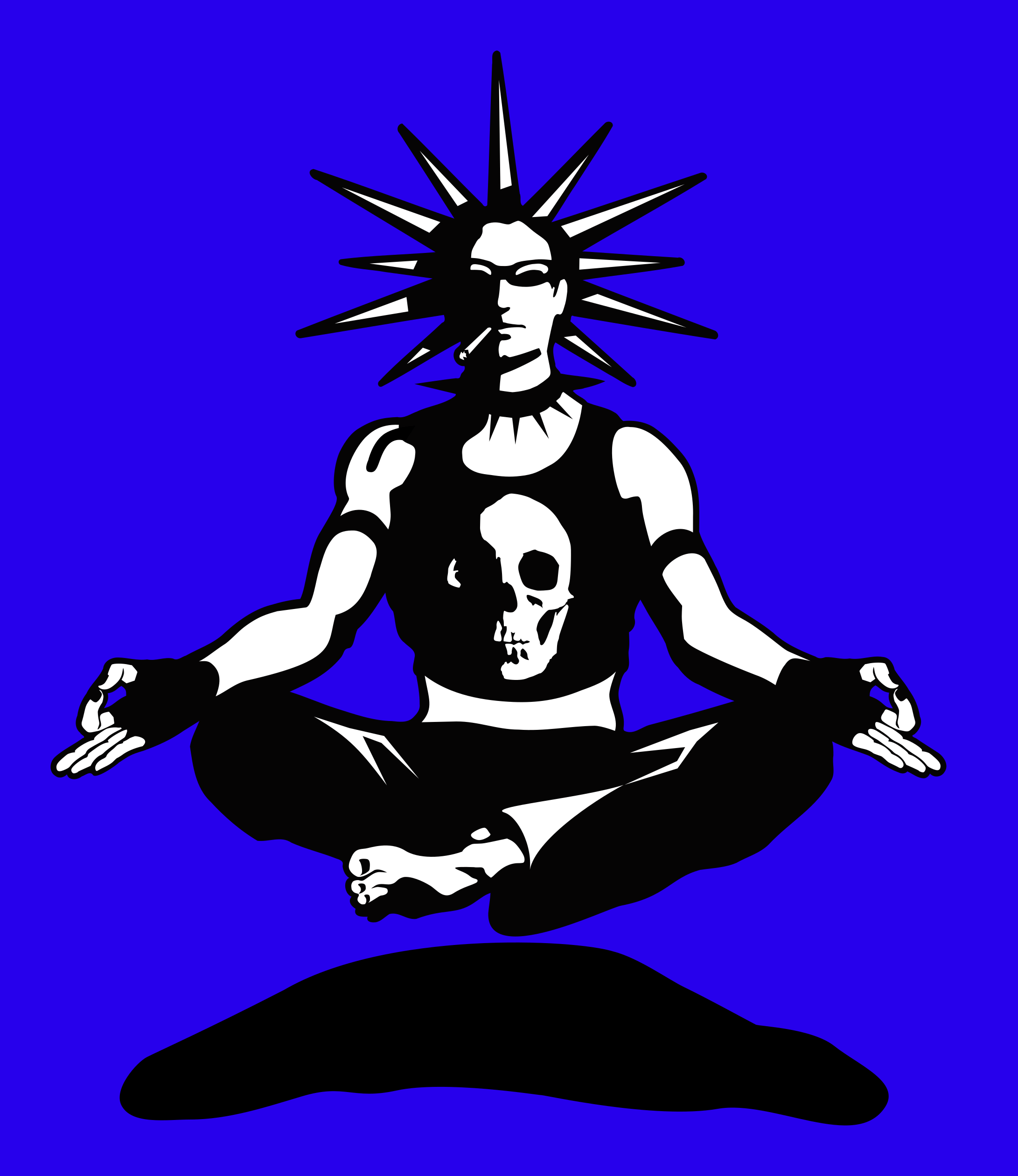A levitating meditating punk